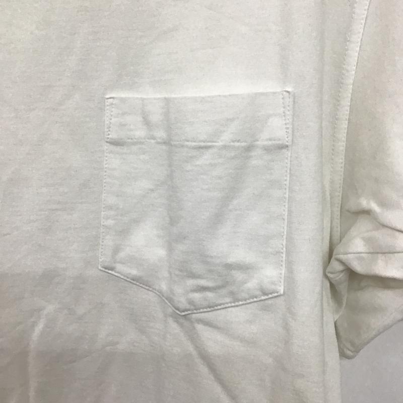 コモリ COMOLI Tシャツ 半袖 半袖カットソー プリントTシャツ ワイドネック 1 無地 白 / ホワイト / white メンズ USED 古着 中古 10160556