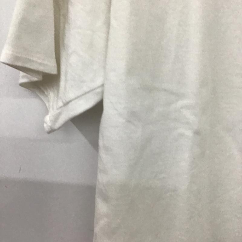 コモリ COMOLI Tシャツ 半袖 半袖カットソー プリントTシャツ ワイドネック 1 無地 白 / ホワイト / white メンズ USED 古着 中古 10160556