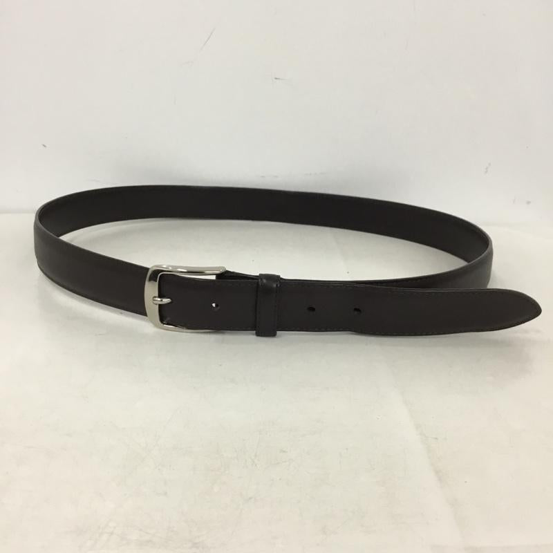 ビームスエフ BEAMS F ベルト・バックル ベルト 日本製 36 無地 ダークブラウン / ダークブラウン / メンズ USED 古着 中古 10160557