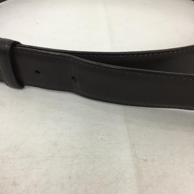 ビームスエフ BEAMS F ベルト・バックル ベルト 日本製 36 無地 ダークブラウン / ダークブラウン / メンズ USED 古着 中古 10160557