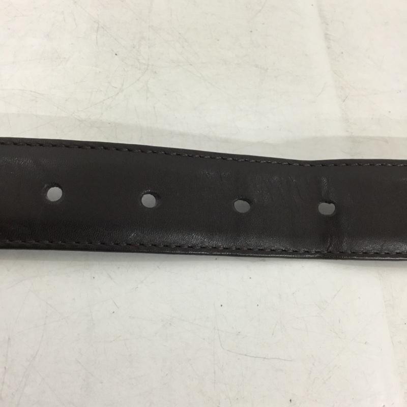 ビームスエフ BEAMS F ベルト・バックル ベルト 日本製 36 無地 ダークブラウン / ダークブラウン / メンズ USED 古着 中古 10160557