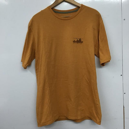 パタゴニア patagonia Tシャツ 半袖 半袖カットソー プリントTシャツ クルーネックカットソー S ロゴ、文字 橙 / オレンジ / orange メンズ USED 古着 中古 10160558