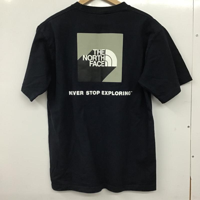 ザノースフェイス THE NORTH FACE Tシャツ 半袖 nt32010 プリントTシャツ M ロゴ、文字 紺 / ネイビー / navy メンズ USED 古着 中古 10160561