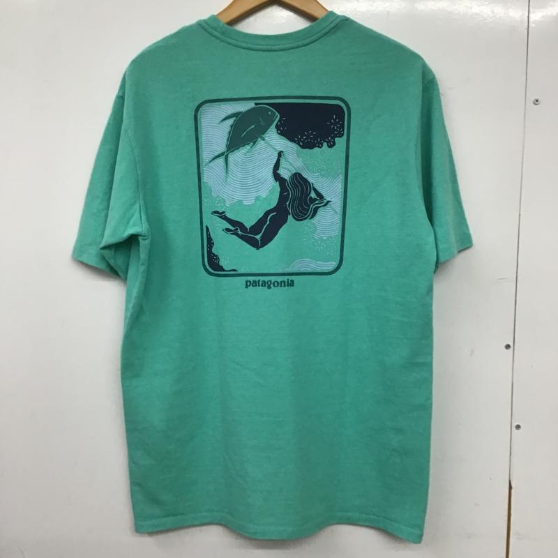 パタゴニア patagonia Tシャツ 半袖 半袖カットソー プリントTシャツ クルーネックカットソー S ロゴ、文字 マルチカラー / マルチカラー / multicolor メンズ USED 古着 中古 10160563