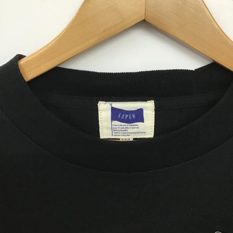 ラペン LAPEN Tシャツ 半袖 半袖カットソー プリントTシャツ クルーネックカットソー XXL ロゴ、文字 黒 / ブラック / black メンズ USED 古着 中古 10160564