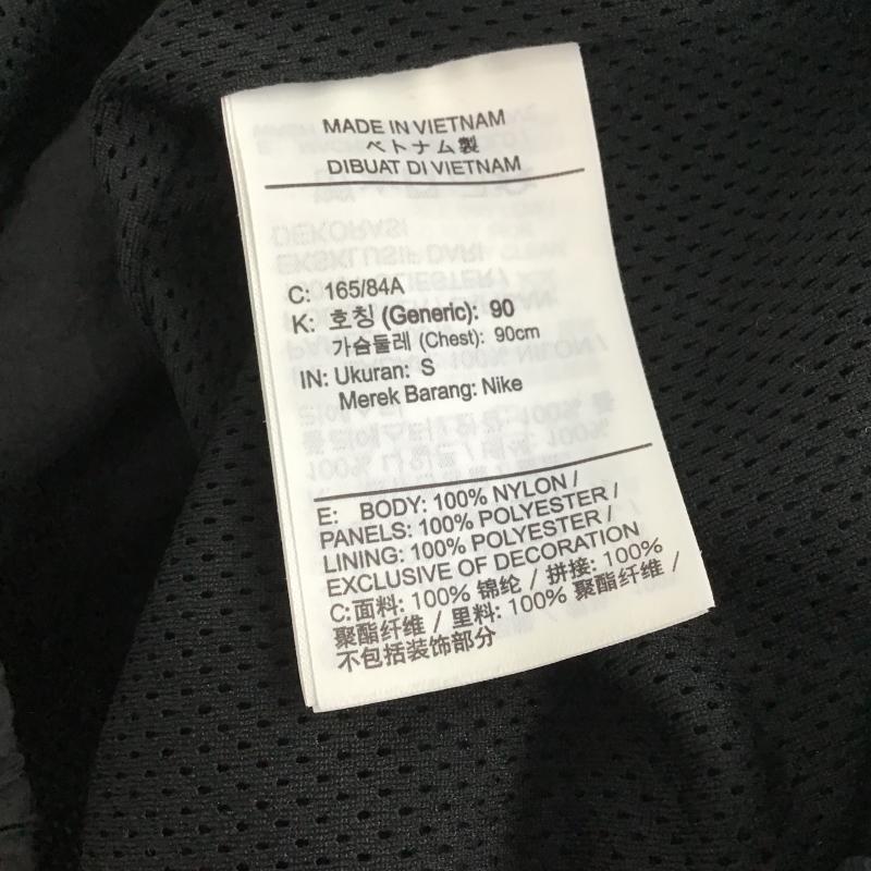 ナイキ NIKE ジャケット、上着 ジャンパー、ブルゾン ジップアップジャケット ナイロンジャケット S ロゴ、文字 黒 / ブラック / black X 白 / ホワイト / white メンズ USED 古着 中古 10160566
