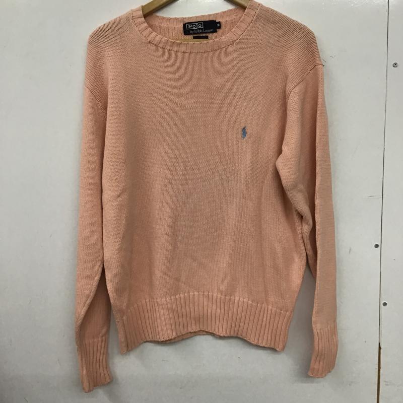 ポロバイラルフローレン Polo by RALPH LAUREN ニット、セーター 長袖 長袖ニット セーター S ロゴ、文字 桃 / ピンク / pink メンズ USED 古着 中古 10160571