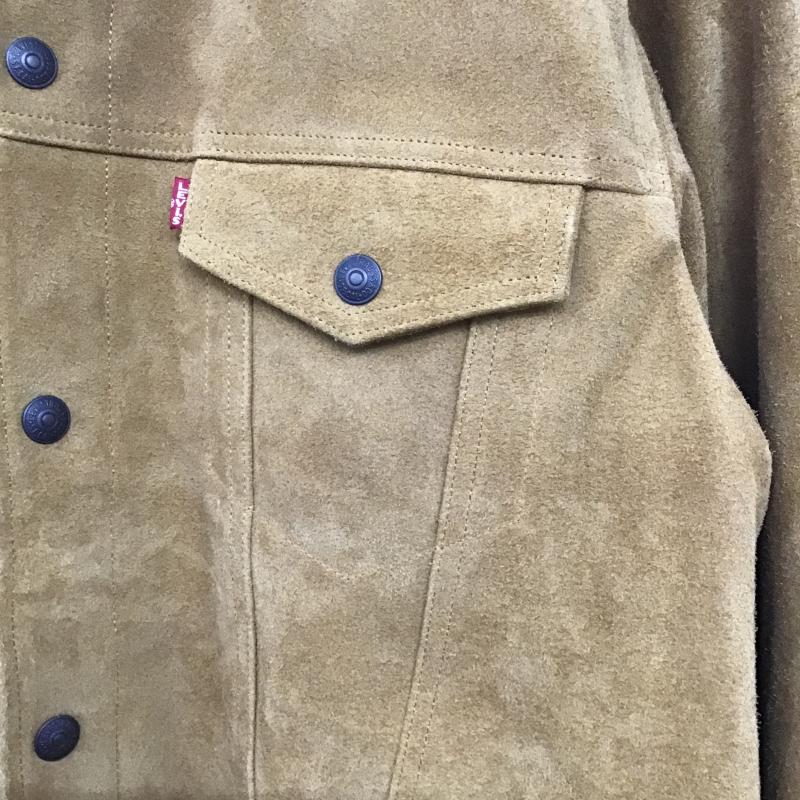 リーバイストラウスアンドコー Levi Strauss & co. ジャケット、上着 ジャンパー、ブルゾン レザージャケット カウレザー XL 無地 ベージュ / ベージュ / beige メンズ USED 古着 中古 10160574