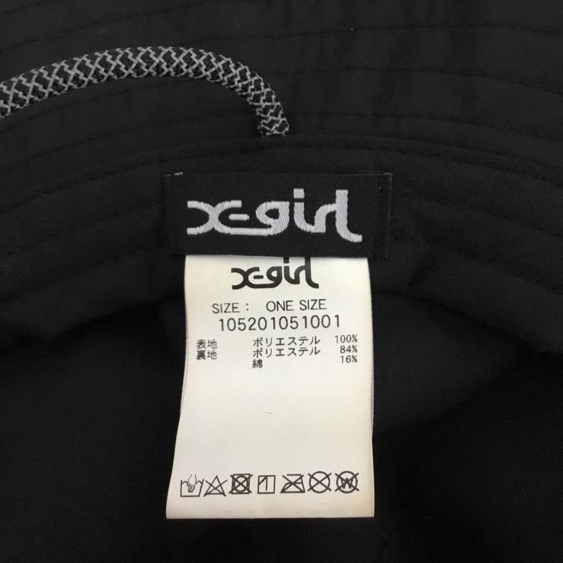 エックスガール X-girl 帽子 ハット 105201051001 アウトドアハット ONE SIZE ロゴ、文字 黒 / ブラック / black X 白 / ホワイト / white レディース USED 古着 中古 10160576