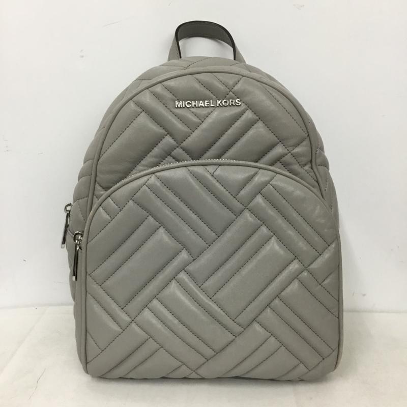マイケルコース MICHAEL KORS リュックサック、デイパック リュックサック、デイバッグ 35S9SAYB2T キルティングレザー ロゴ、文字 灰 / グレー / gray レディース USED 古着 中古 10160585