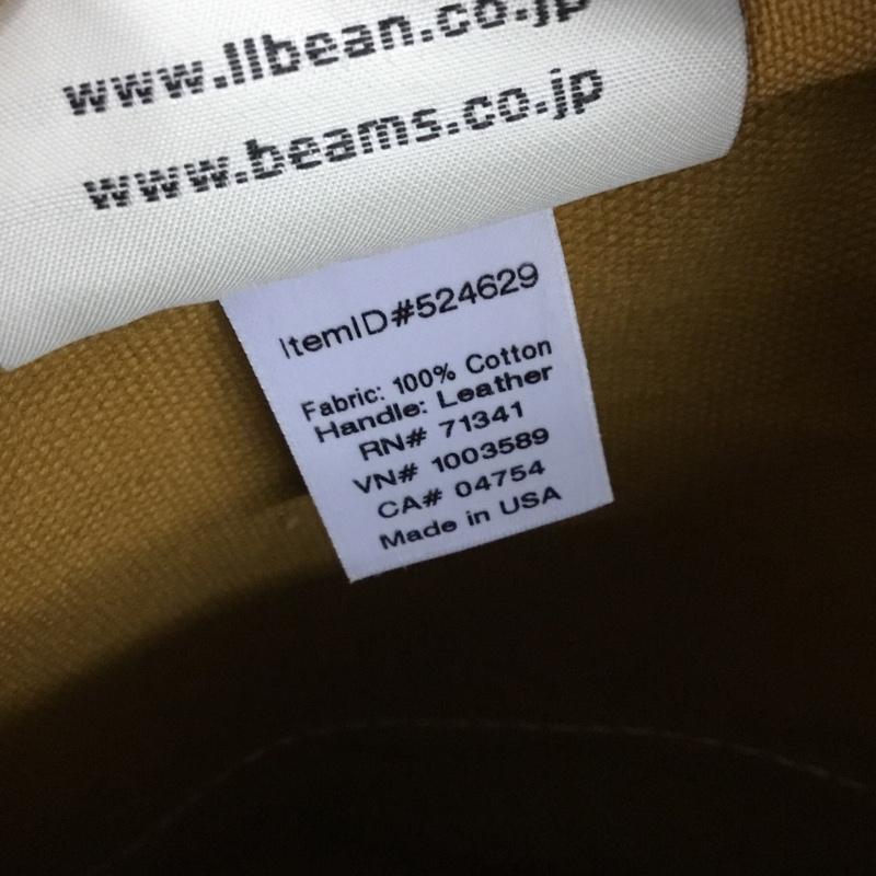 エルエルビーン L.L.Bean トートバッグ トートバッグ 524629 Deep Bottom Leather Handle Zip Tote BEAMS PLUS 無地 キャメル / キャメル / X カーキ / カーキ / khaki X 茶 / ブラウン / brown メンズ USED 古着 中古 10160586
