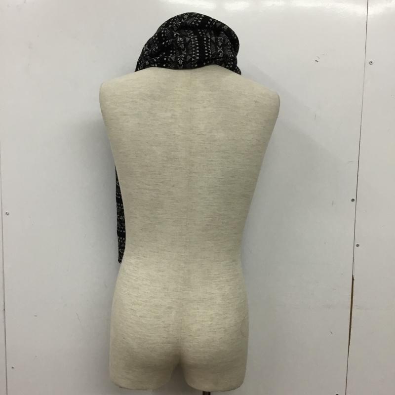 コムデギャルソンオム COMME des GARCONS HOMME マフラー マフラー HH-K408 ノルディック柄 ウール 総柄 黒 / ブラック / black X 白 / ホワイト / white X 灰 / グレー / gray メンズ USED 古着 中古 10160590