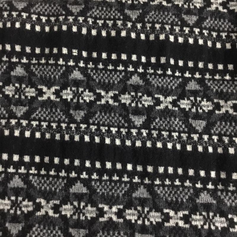 コムデギャルソンオム COMME des GARCONS HOMME マフラー マフラー HH-K408 ノルディック柄 ウール 総柄 黒 / ブラック / black X 白 / ホワイト / white X 灰 / グレー / gray メンズ USED 古着 中古 10160590