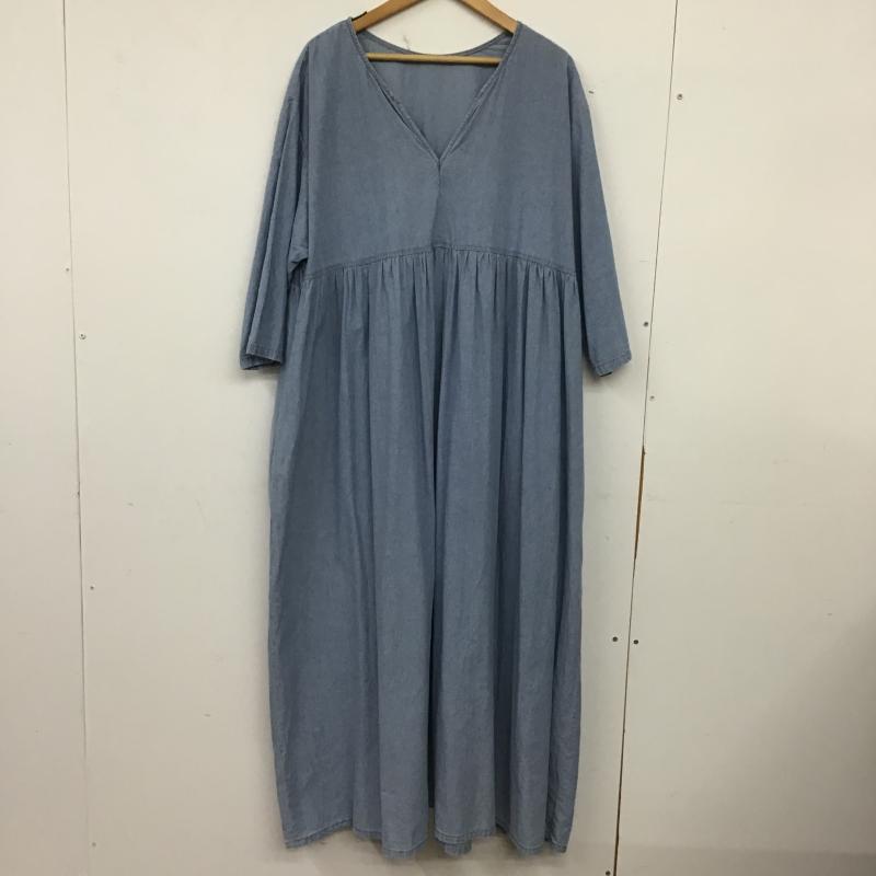ニコアンド niko and... ワンピース ロングスカート FREE 無地 水色 / ライトブルー / レディース USED 古着 中古 10160597