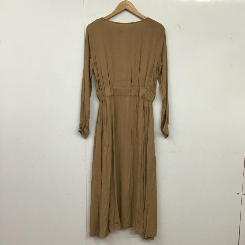 アズールバイマウジー AZUL BY MOUSSY ワンピース ロングスカート 250DSM33-097C COLLARLESS BLOUSING ONEPIECE S 無地 ベージュ / ベージュ / beige レディース USED 古着 中古 10160612