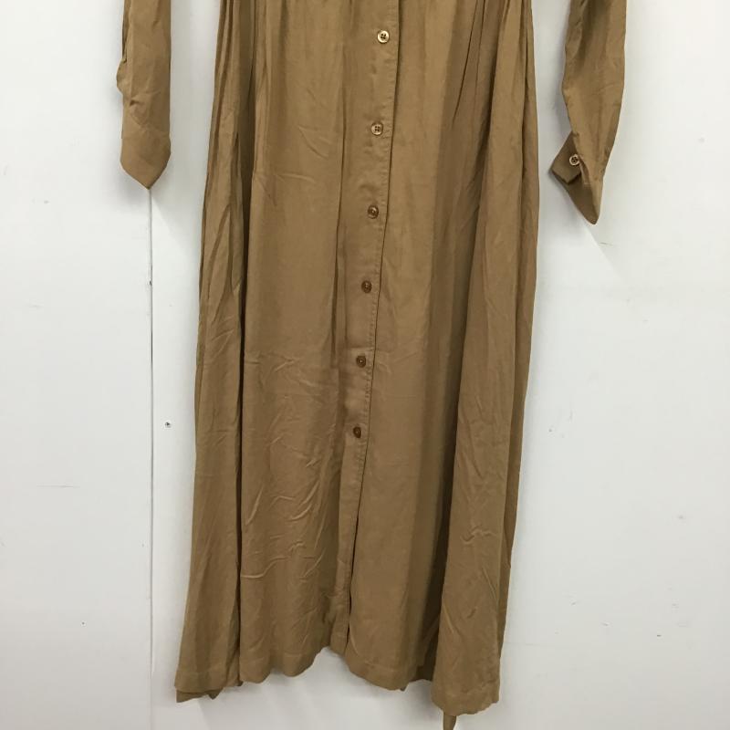 アズールバイマウジー AZUL BY MOUSSY ワンピース ロングスカート 250DSM33-097C COLLARLESS BLOUSING ONEPIECE S 無地 ベージュ / ベージュ / beige レディース USED 古着 中古 10160612