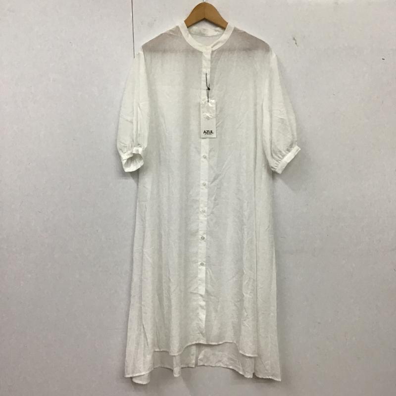 アズールバイマウジー AZUL BY MOUSSY ワンピース ロングスカート S 無地 白 / ホワイト / white レディース USED 古着 中古 10160613
