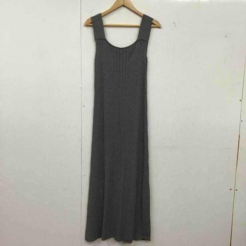 ジーナシス JEANASIS ワンピース ロングスカート ニットワンピース ロング FREE 無地 灰 / グレー / gray レディース USED 古着 中古 10160616