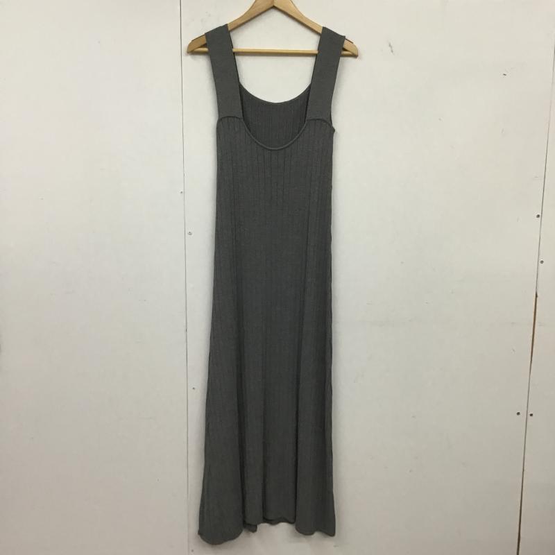 ジーナシス JEANASIS ワンピース ロングスカート ニットワンピース ロング FREE 無地 灰 / グレー / gray レディース USED 古着 中古 10160616