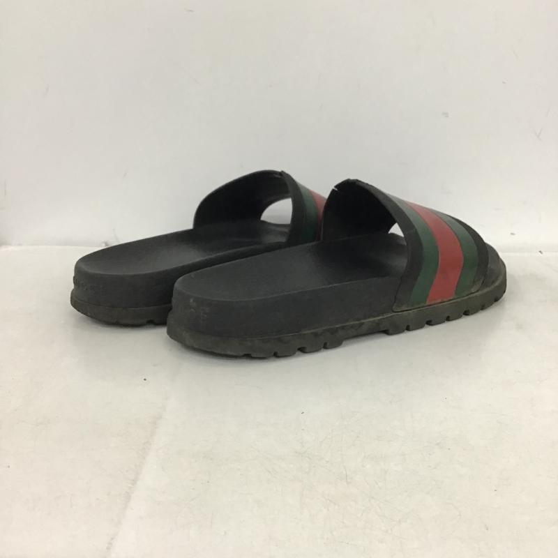 グッチ GUCCI サンダル サンダル 429469 ラバーメンズ スライドサンダル ロゴ、文字 黒 / ブラック / black X 赤 / レッド / red X 緑 / グリーン / green メンズ USED 古着 中古 10160619