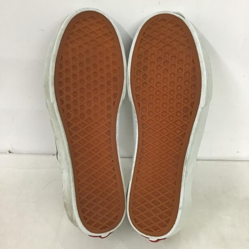 バンズ VANS スリッポン スリッポン V98CLA SLIP ON スニーカー 25.5m 25.5cm チェック 黒 / ブラック / black X アイボリー / アイボリー / メンズ USED 古着 中古 10160621