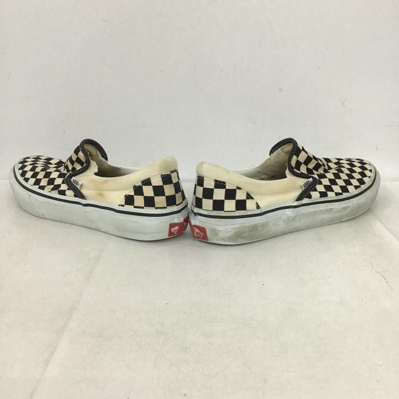 バンズ VANS スリッポン スリッポン V98CLA SLIP ON スニーカー 25.5m 25.5cm チェック 黒 / ブラック / black X アイボリー / アイボリー / メンズ USED 古着 中古 10160621