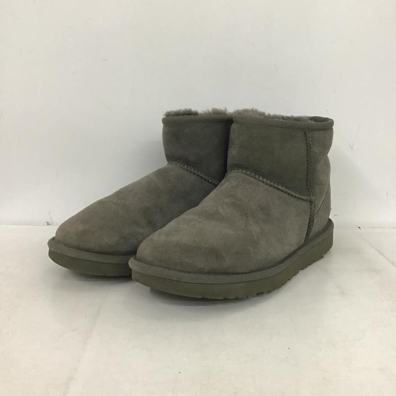 アグ UGG ブーツ ショートブーツ 5854 クラシック ミニ 24cm 24.0cm ロゴ、文字 灰 / グレー / gray レディース USED 古着 中古 10160622