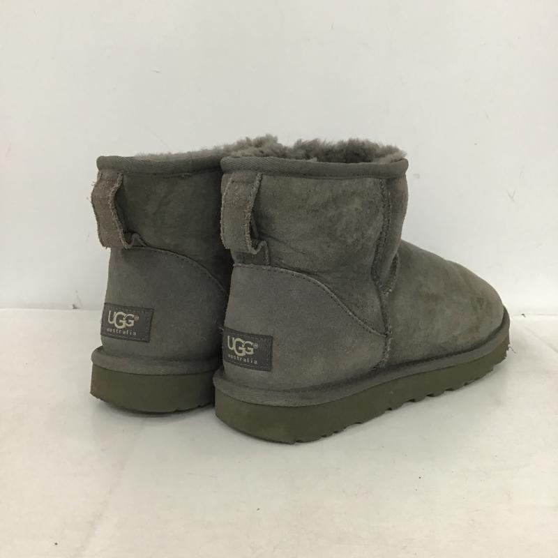 アグ UGG ブーツ ショートブーツ 5854 クラシック ミニ 24cm 24.0cm ロゴ、文字 灰 / グレー / gray レディース USED 古着 中古 10160622