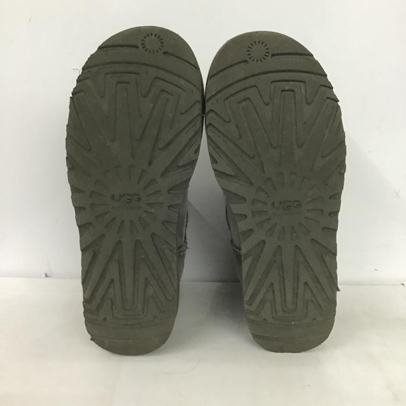 アグ UGG ブーツ ショートブーツ 5854 クラシック ミニ 24cm 24.0cm ロゴ、文字 灰 / グレー / gray レディース USED 古着 中古 10160622