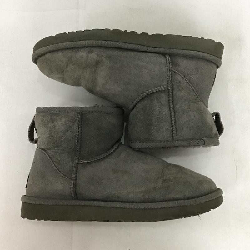 アグ UGG ブーツ ショートブーツ 5854 クラシック ミニ 24cm 24.0cm ロゴ、文字 灰 / グレー / gray レディース USED 古着 中古 10160622