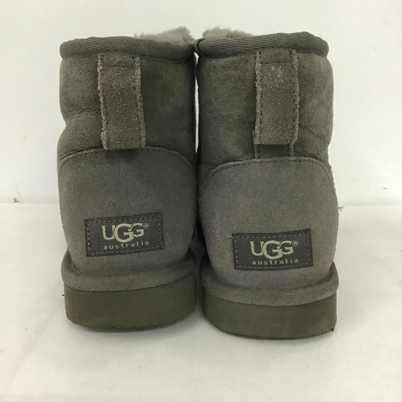 アグ UGG ブーツ ショートブーツ 5854 クラシック ミニ 24cm 24.0cm ロゴ、文字 灰 / グレー / gray レディース USED 古着 中古 10160622