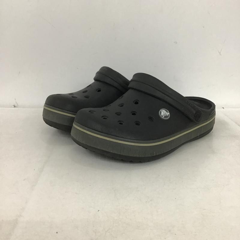 クロックス crocs シューズ シューズ キッズ クロッグ J3 サンダル ロゴ、文字 黒 / ブラック / black ボーイズ USED 古着 中古 10160626