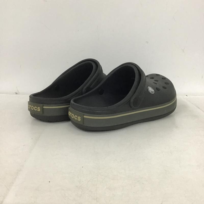 クロックス crocs シューズ シューズ キッズ クロッグ J3 サンダル ロゴ、文字 黒 / ブラック / black ボーイズ USED 古着 中古 10160626