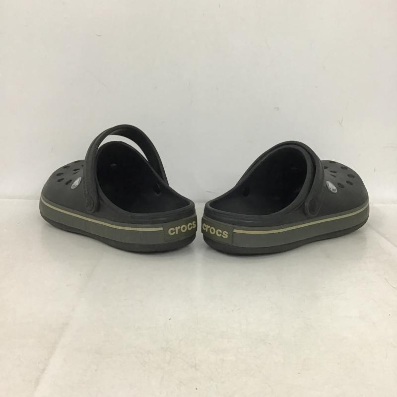 クロックス crocs シューズ シューズ キッズ クロッグ J3 サンダル ロゴ、文字 黒 / ブラック / black ボーイズ USED 古着 中古 10160626