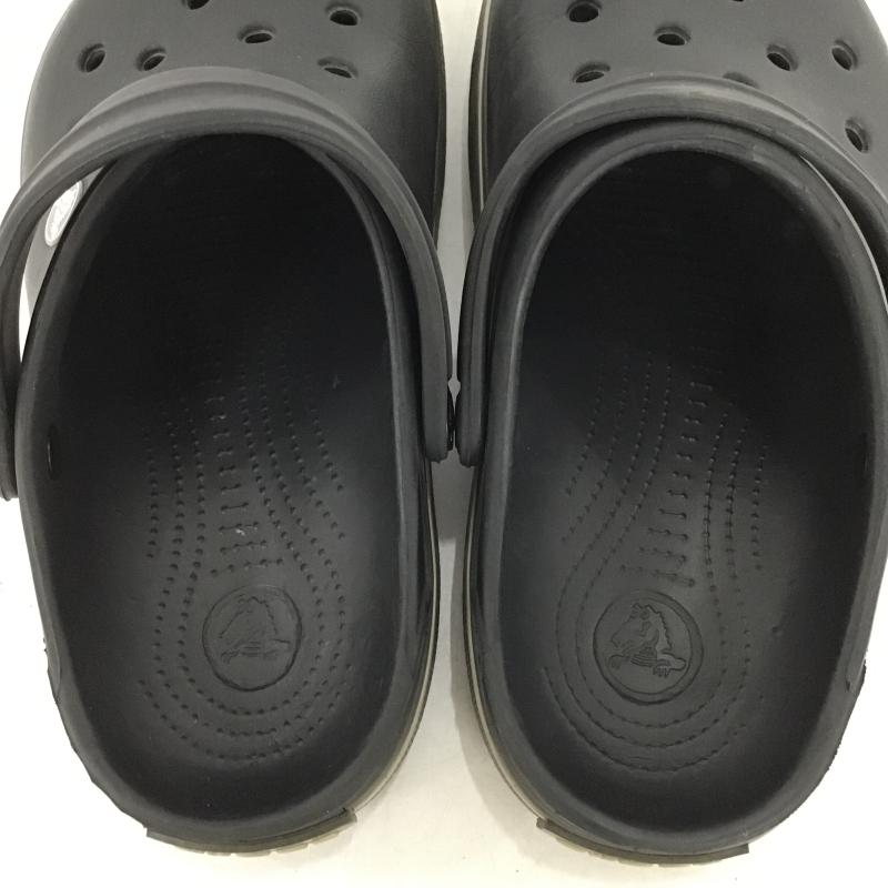 クロックス crocs シューズ シューズ キッズ クロッグ J3 サンダル ロゴ、文字 黒 / ブラック / black ボーイズ USED 古着 中古 10160626