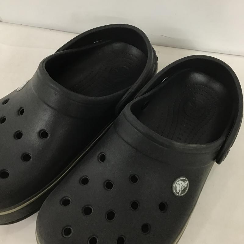 クロックス crocs シューズ シューズ キッズ クロッグ J3 サンダル ロゴ、文字 黒 / ブラック / black ボーイズ USED 古着 中古 10160626