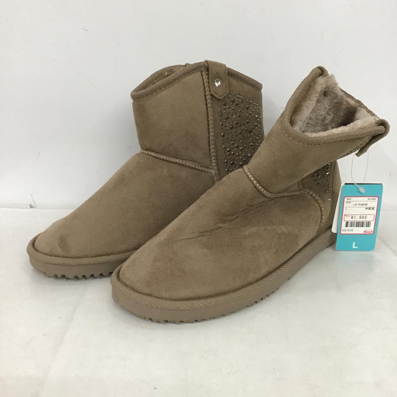 古着 USED ブーツ ショートブーツ ボア スタッズ L 無地 ベージュ / ベージュ / beige レディース USED 古着 中古 10160629