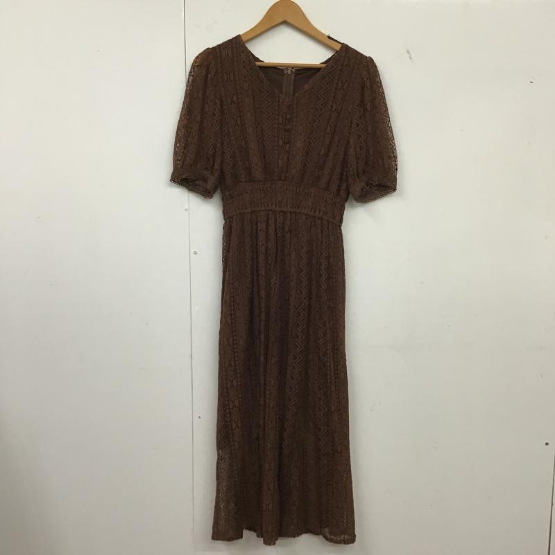 オリーブデオリーブ OLIVE des OLIVE ワンピース ロングスカート FREE 無地 茶 / ブラウン / brown レディース USED 古着 中古 10160633