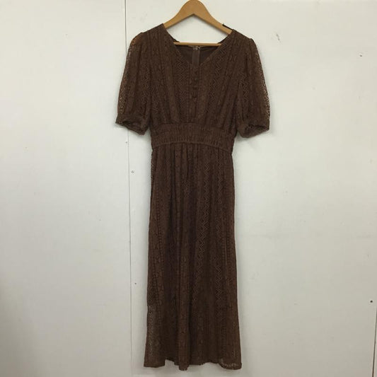 オリーブデオリーブ OLIVE des OLIVE ワンピース ロングスカート FREE 無地 茶 / ブラウン / brown レディース USED 古着 中古 10160633