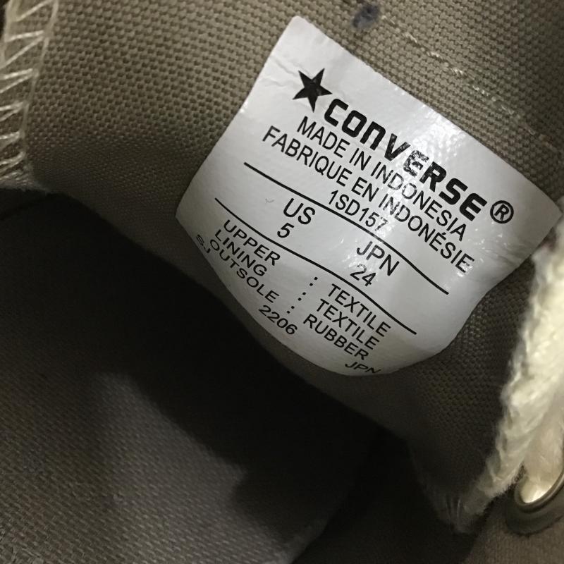 コンバース CONVERSE スニーカー スニーカー 1SD157 ALL STAR OX 24cm 24.0cm ロゴ、文字 アイボリー / アイボリー / レディース USED 古着 中古 10160638