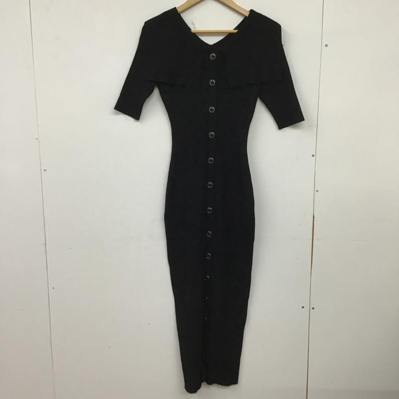 リエンダ rienda ワンピース ロングスカート M 無地 黒 / ブラック / black レディース USED 古着 中古 10160640