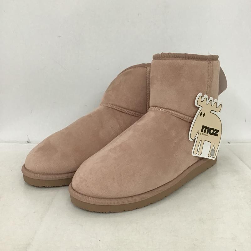 モズ moz ブーツ ショートブーツ ボア LL ロゴ、文字 桃 / ピンク / pink レディース USED 古着 中古 10160641
