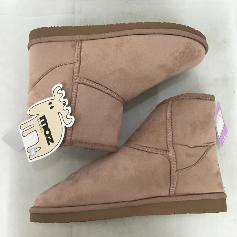 モズ moz ブーツ ショートブーツ ボア LL ロゴ、文字 桃 / ピンク / pink レディース USED 古着 中古 10160641