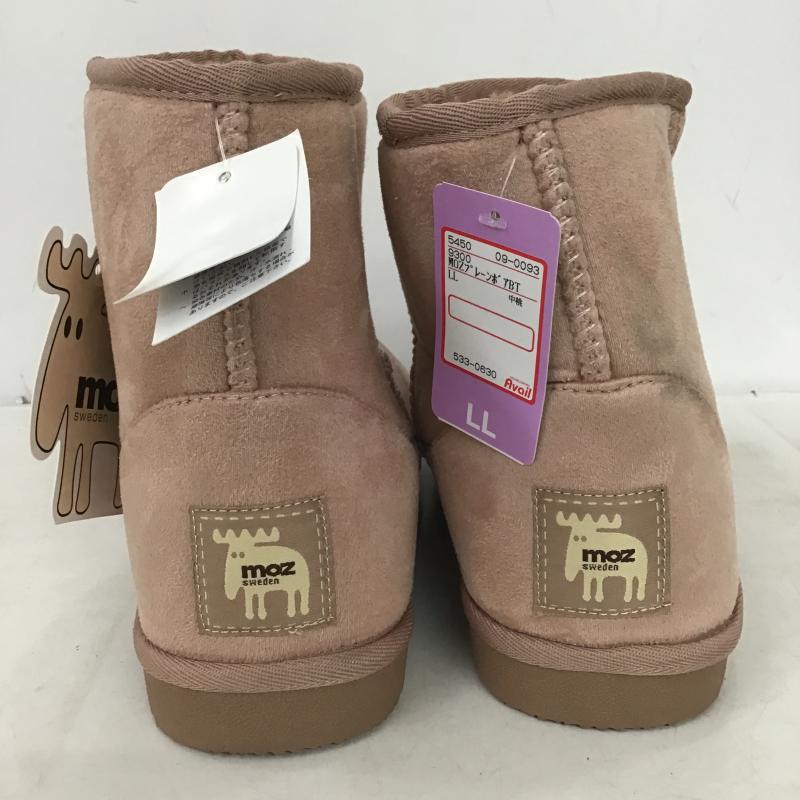 モズ moz ブーツ ショートブーツ ボア LL ロゴ、文字 桃 / ピンク / pink レディース USED 古着 中古 10160641