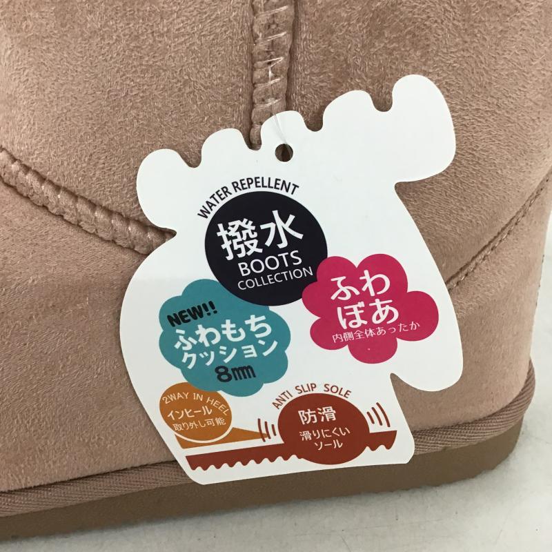 モズ moz ブーツ ショートブーツ ボア LL ロゴ、文字 桃 / ピンク / pink レディース USED 古着 中古 10160641