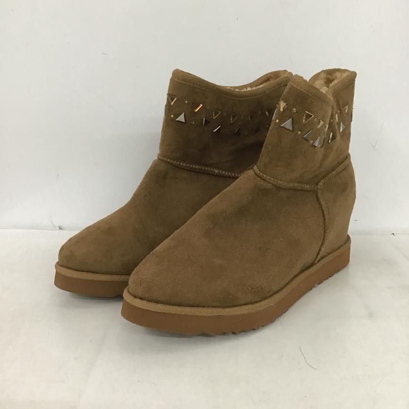 古着 USED ブーツ ショートブーツ スクエアFHインヒール スタッズ LL  茶 / ブラウン / brown レディース USED 古着 中古 10160643