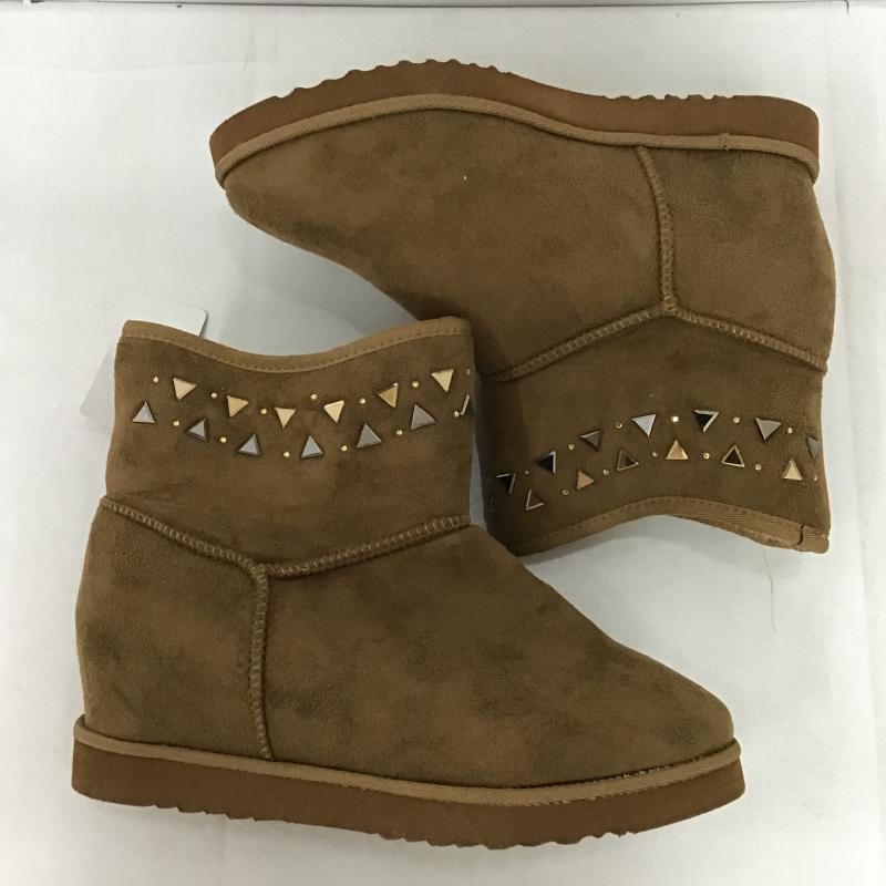 古着 USED ブーツ ショートブーツ スクエアFHインヒール スタッズ LL  茶 / ブラウン / brown レディース USED 古着 中古 10160643