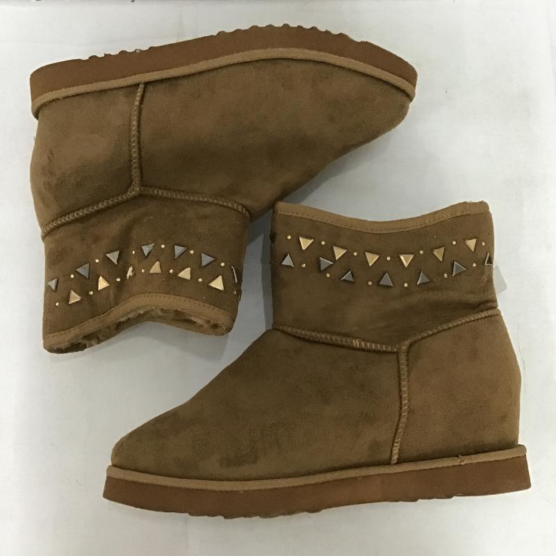 古着 USED ブーツ ショートブーツ スクエアFHインヒール スタッズ LL  茶 / ブラウン / brown レディース USED 古着 中古 10160643