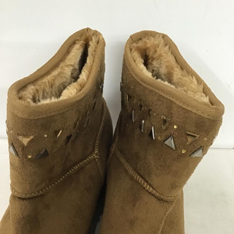 古着 USED ブーツ ショートブーツ スクエアFHインヒール スタッズ LL  茶 / ブラウン / brown レディース USED 古着 中古 10160643