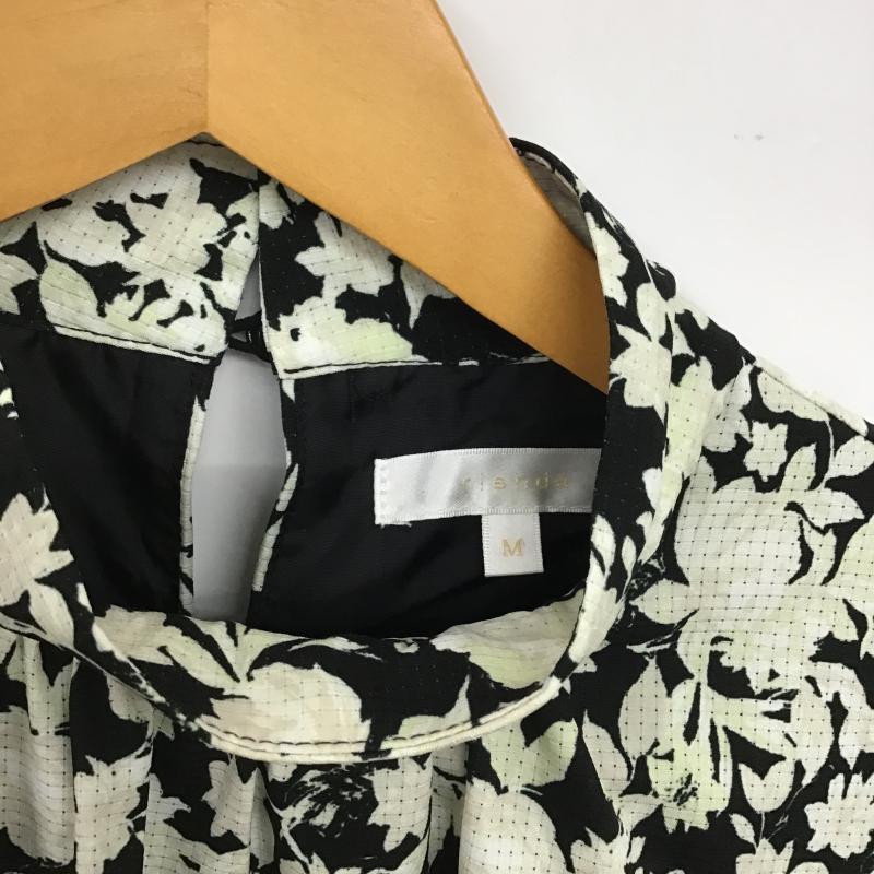リエンダ rienda ワンピース ひざ丈スカート M 総柄 黒 / ブラック / black レディース USED 古着 中古 10160646